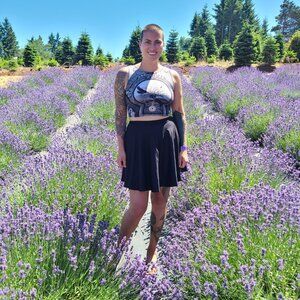 Blackmilk - Matte Pocket Skater Skirt M